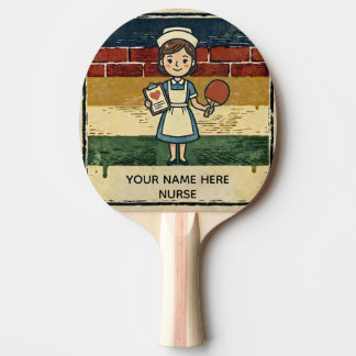 Raquete De Ping Pong Presente Enfermeira Ping Pong Personalizado, Nome