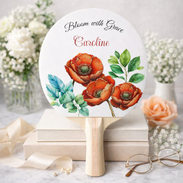 Raquete De Ping Pong Presente Floral Papoula Vermelha para o Estilo de 