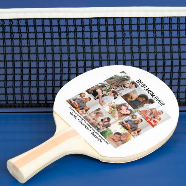 Raquete De Ping Pong Presente Para A Melhor Colagem De Fotos Da Família (Insitu)