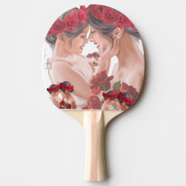 Raquete De Ping Pong Presente Personalizado Floral Comovente