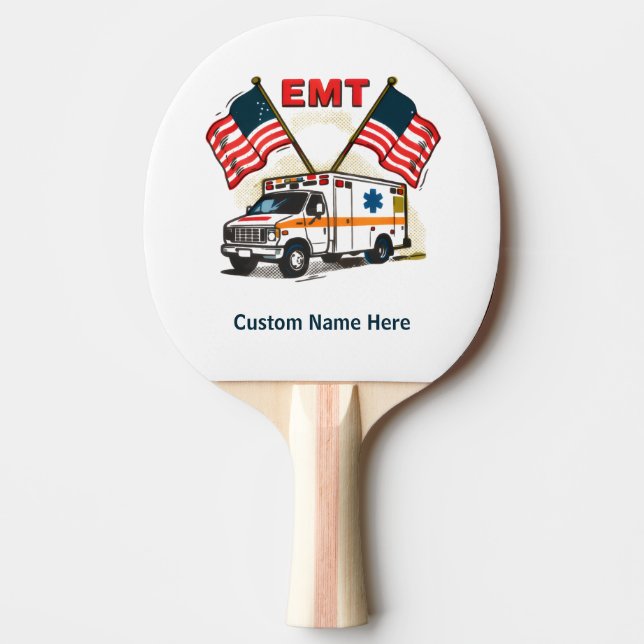 Raquete De Ping Pong Presente Personalizado para EMT, Perfeito para soc (Frente)