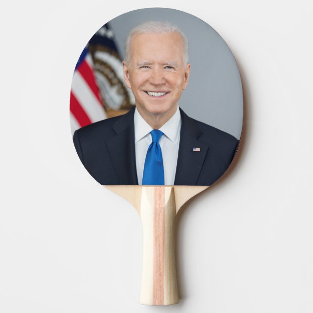 Raquete De Ping Pong Presidente Joe Biden White House Retrato (Frente)