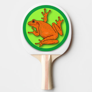 Raquete De Ping Pong Presilha do pino do Sapo laranja