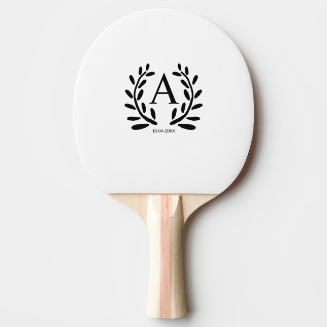 RAQUETE DE PING PONG PRESILHAS DO NOIVO ADICIONAR ANO DATA NOME PRESENT (Frente)