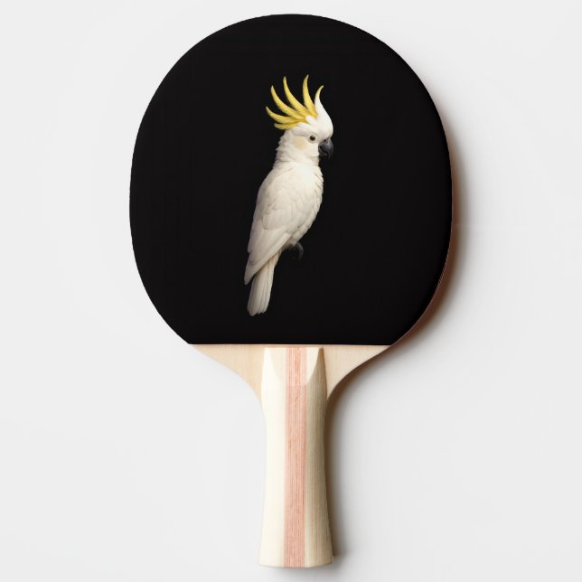 Raquete de ping pong preta 4 Luxe, Cacatua-crestad (Verso)