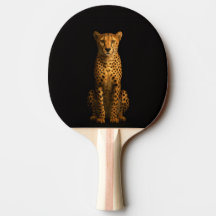 Raquete de ping pong preta 4 Luxe, Guepardo Esbelt