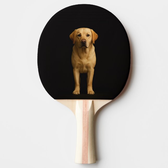 Raquete de ping pong preta 4 Luxe, Labrador Minima (Frente)