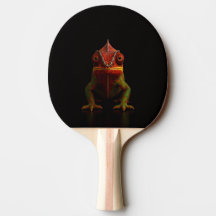Raquete de ping pong preta 4 Luxe, Pantera Camaleã