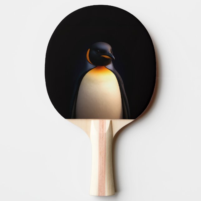 Raquete De Ping Pong Preto 4, pá-pingue-pongue, Imperador Pinguim (Verso)