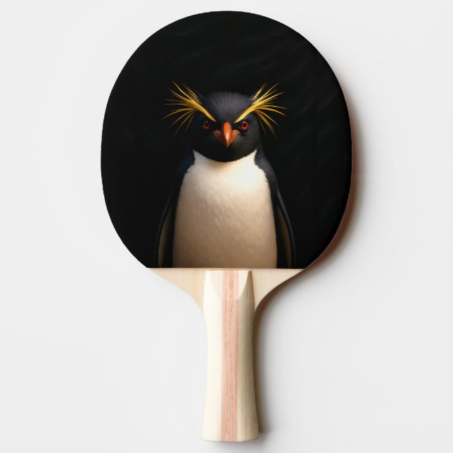 Raquete De Ping Pong Preto 4, pá-pingue-pongue luxe, Rockhopper Penguin (Verso)