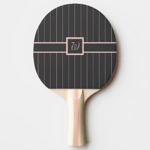 Raquete De Ping Pong Preto com Pinos Rosa Ping Pong Paddle
