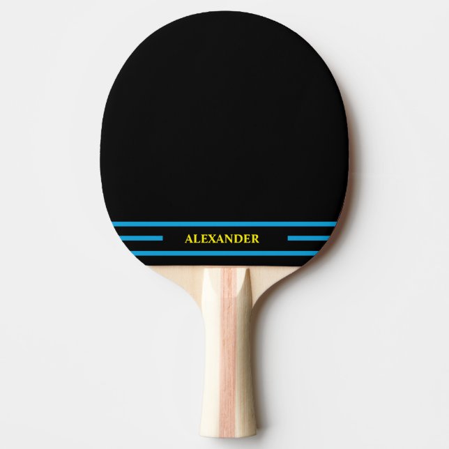 Raquete De Ping Pong Preto Pino Ping Pong Personalizado (Frente)
