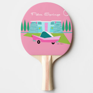 Raquete De Ping Pong Primaveras Retro Rosa Ping Pong Pino Pino Pino