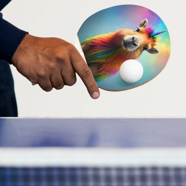 Raquete De Ping Pong Prismhorn: O Arco-Íris Capybaraicorn (Insitu)