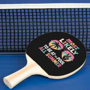 Raquete De Ping Pong Professor Mais Propenso a Estar na Piscina Todo o
