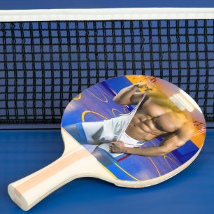 Raquete De Ping Pong protuberância muscular homem SlipperyJoe's six-pac