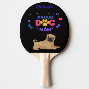 Raquete De Ping Pong Pug Orud Dog Mãe