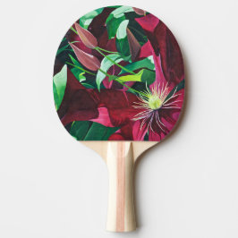 Raquete De Ping Pong Purple Clematis Floral