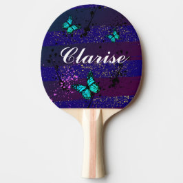 Raquete De Ping Pong Purple Ephemera vibrant color art