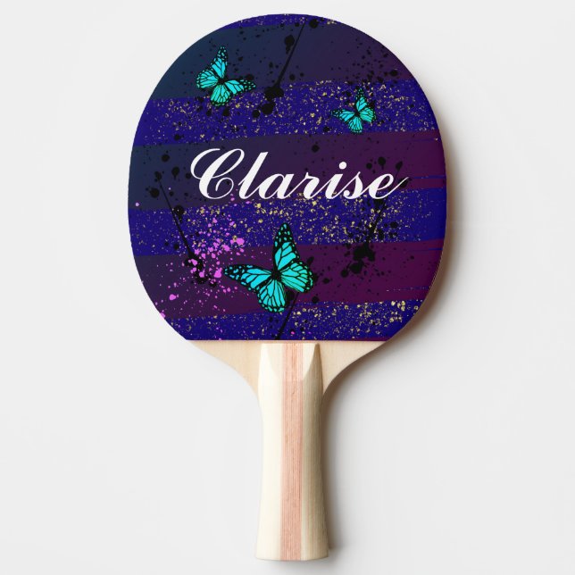 Raquete De Ping Pong Purple Ephemera vibrant color art (Frente)