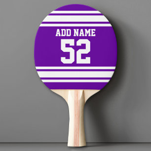Raquete De Ping Pong Purple White Football Jersey Número Personalizado