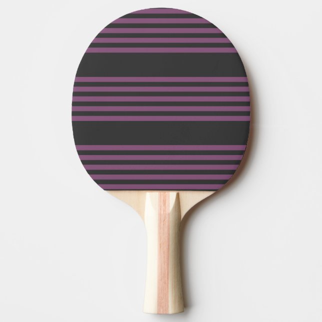 Raquete De Ping Pong Púrpura Mauve e carvão de cinco faixas (Frente)