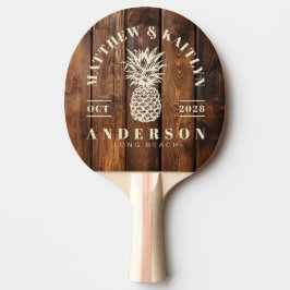 Raquete De Ping Pong Quadros de Manchas Lustrosas Casamento Tropical Ab