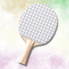 Raquete De Ping Pong Quadros de Padrões de Gradiente Simétricos Brancos