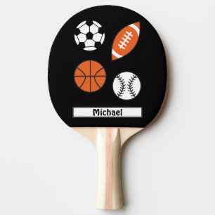 Raquete De Ping Pong Quatro Bolas de Esporte Engraçadas