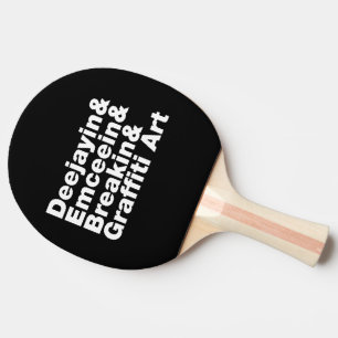 Raquete De Ping Pong Quatro elementos de Hip Hop