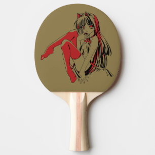 Raquete De Ping Pong R & B Manga, Neko Catgirl Furry Loli Anime