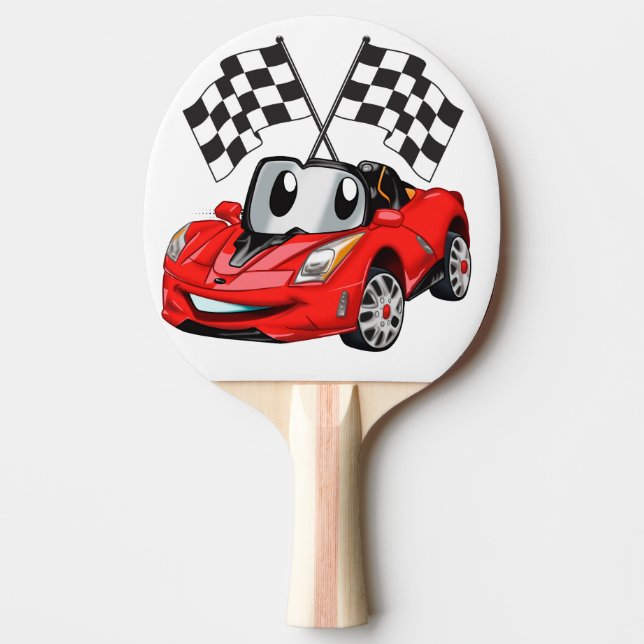 Raquete De Ping Pong Raça de sinalizador de desenho rápido do carro - E (Frente)