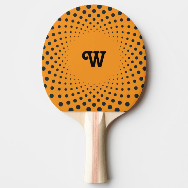 Raquete De Ping Pong Rack de Tênis de Mesa Laranja Retro Burst (Frente)