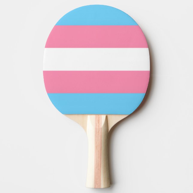 Raquete De Ping Pong Racquete de pingue-pongue com bandeira trans (Frente)