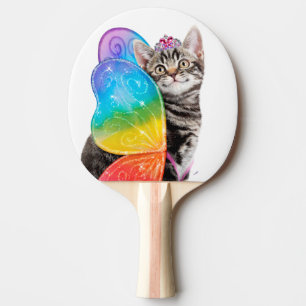 Raquete De Ping Pong Rainbow Butterfly Princesa Kitten