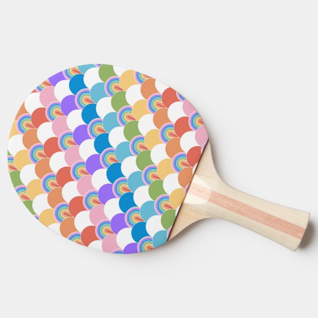 Raquete De Ping Pong Rainbow Clamshell (Lateral do verso)