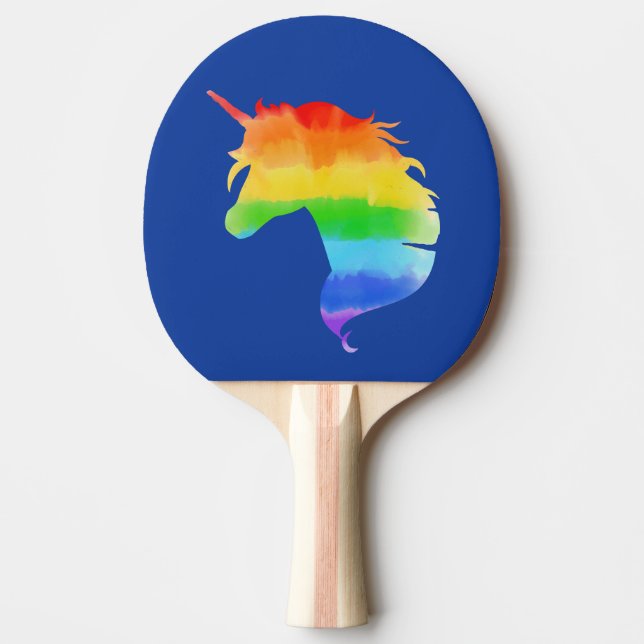 Raquete De Ping Pong Rainbow Unicórnio (Frente)