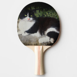 Raquete De Ping Pong Rainha da pá de Pong do sibilo do gato do jardim