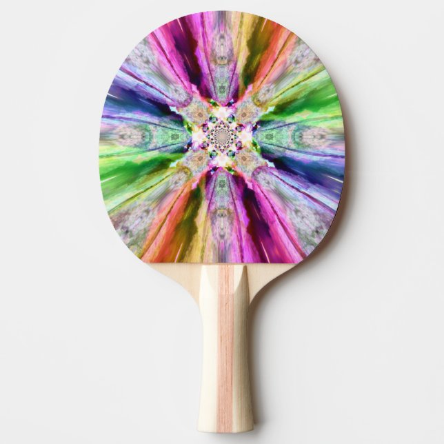 Raquete de Ping Pong Raios de Arco-íris (Frente)
