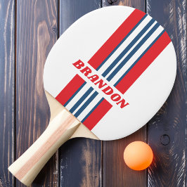 Raquete De Ping Pong Rally Nostálgico dos Correios com Nome em Faixa