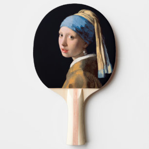 Raquete De Ping Pong Rapariga com pérolas a ouvir o Johannes Vermeer