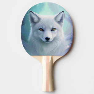 Raquete De Ping Pong Raposa Branca Incrível na Terra Gelada