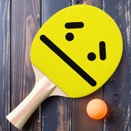 Raquete De Ping Pong Raque de Ping Pong Amarela com Rosto Branquinho Tr