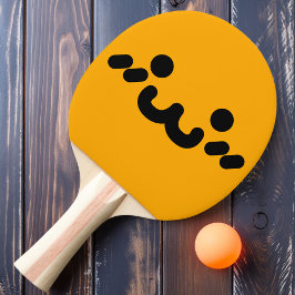 Raquete De Ping Pong Raque de Ping Pong Laranja Rosto Fofo