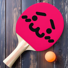Raquete De Ping Pong Raque de Ping Pong Rosa Cara Fofa Desajeitada