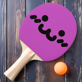 Raquete De Ping Pong Raque de Ping Pong Roxa Carinha Fofa
