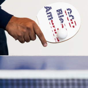 Raquete De Ping Pong Raque de Tênis de Mesa "Deus Abençoe a América" -