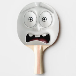 Raquete De Ping Pong Ráquete de Ping Pong com Rosto Horrorizado Engraça