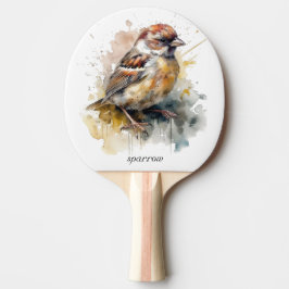 Raquete De Ping Pong Rastreador de Aquarela Russo, personalizado