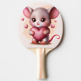 Raquete De Ping Pong Rato de bebê mais leve com coração de Namorados